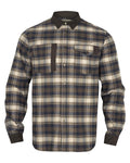 Turkish Coffee Coloured Harkila Aivak Long Sleeved Shirt on white background #colour_turkish-coffee