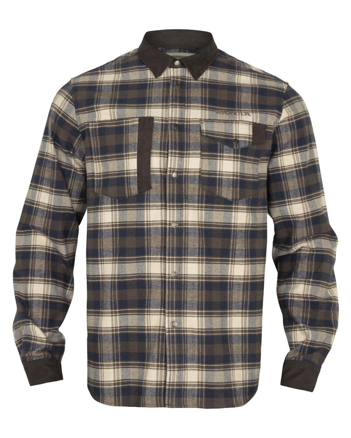 Turkish Coffee Coloured Harkila Aivak Long Sleeved Shirt on white background #colour_turkish-coffee