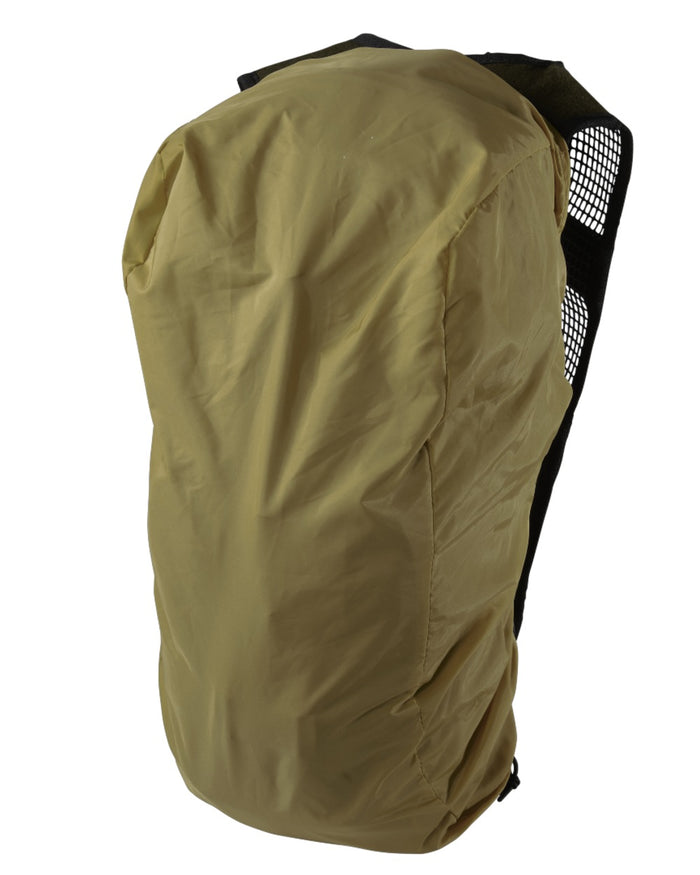 Hunting Green Coloured Harkila Alta Rucksack In Melton Wool on white background #colour_hunting-green