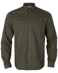 Willow Green Coloured Harkila Alto Long Sleeve Shirt on white background #colour_willow-green