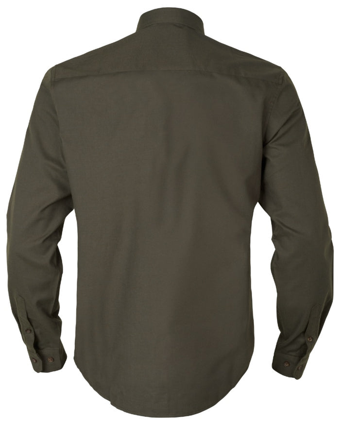 Willow Green Coloured Harkila Alto Long Sleeve Shirt on white background #colour_willow-green