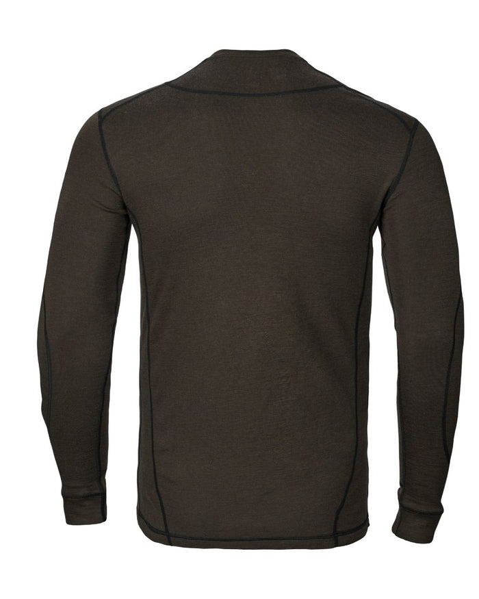 Shadow Brown Coloured Harkila Aspire Base Layer Set on white background #colour_shadow-brown