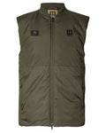 Willow Green Coloured Harkila Clim8 Base Waistcoat on white background #colour_willow-green