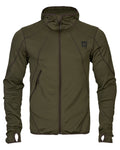 Willow Green Coloured Harkila Deer Stalker Full Zip Fleece Hoodie on white background #colour_willow-green