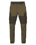 Dark Olive Willow Green Coloured Harkila Logmar Lightweight Zip Off Trousers on white background #colour_dark-olive-willow-green