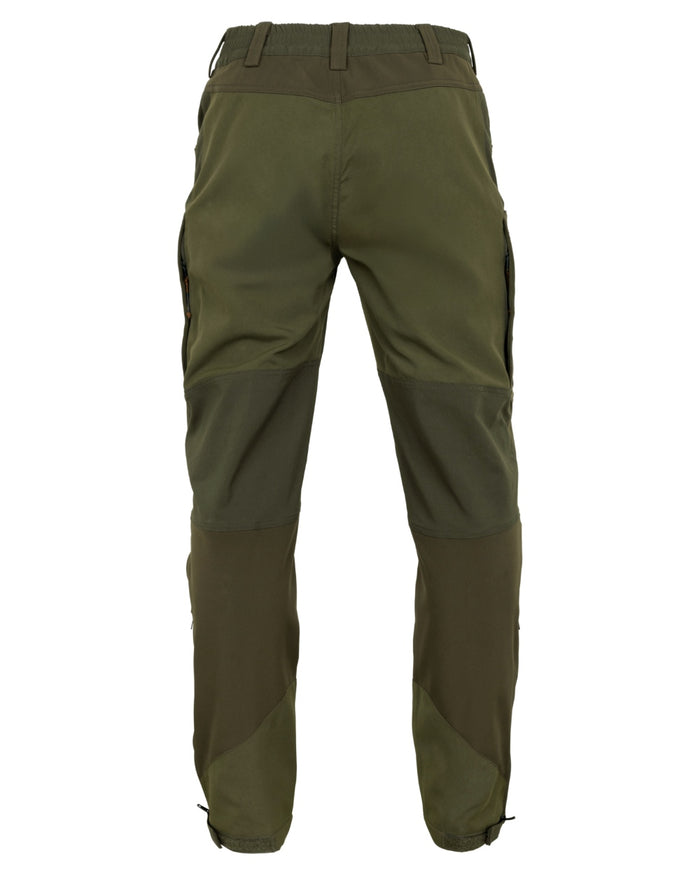 Willow Green coloured Harkila Mens Flex Trousers on white background #colour_willow-green