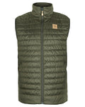 Willow Green Shadow Brown coloured Harkila Mens Kalix HSP Waistcoat on white background #colour_willow-green-shadow-brown