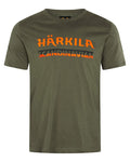 Grape Leaf coloured Harkila Mens Scandinavian Short Sleeve T-Shirt on white background #colour_grape-leaf