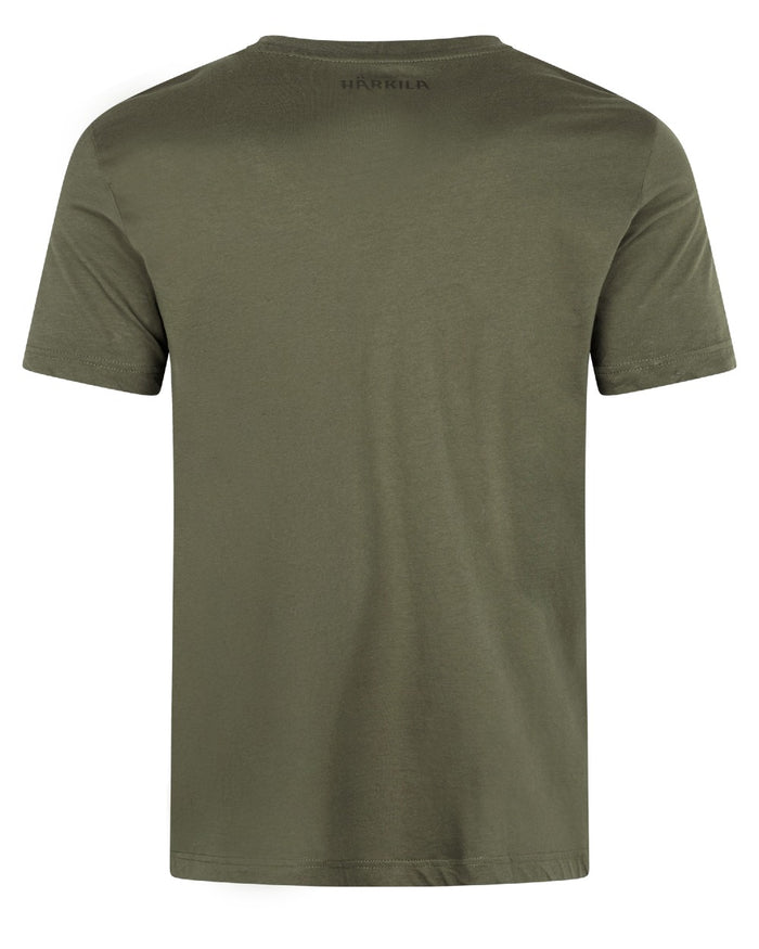 Grape Leaf coloured Harkila Mens Scandinavian Short Sleeve T-Shirt on white background #colour_grape-leaf