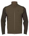 Willow Green Coloured Harkila Sandhem Pro Insulated Cardigan on white background #colour_willow-green