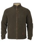 Willow Green Coloured Harkila Sandhem Sherpa Fleece Jacket on white background #colour_willow-green