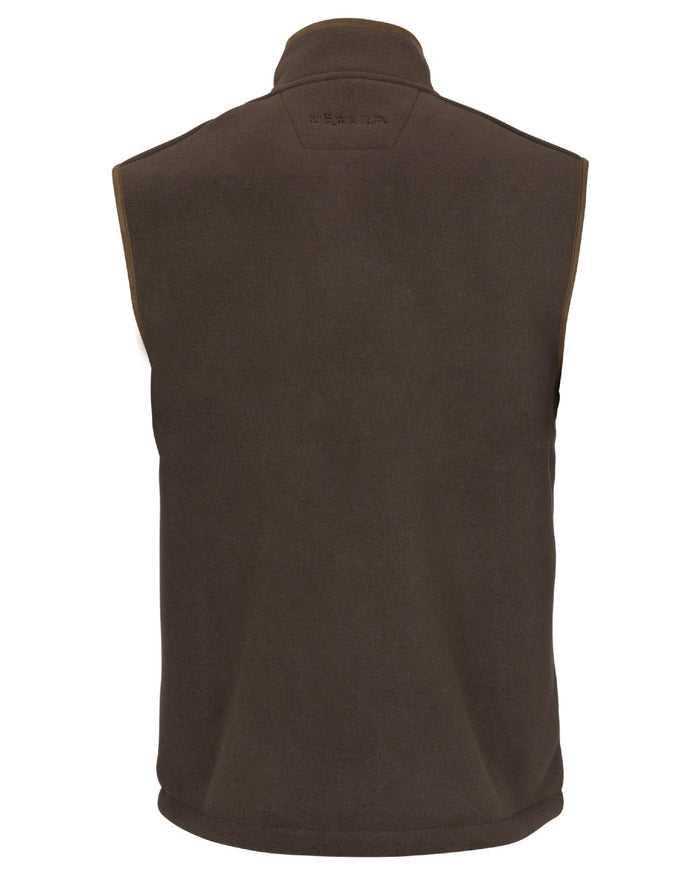 Demitasse Brown Coloured Harkila Sandhem Sherpa Fleece Waistcoat on white background #colour_demitasse-brown