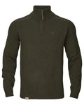 Rosin Coloured Harkila Vincent Merino Half Zip Pullover on outdoor background #colour_rosin