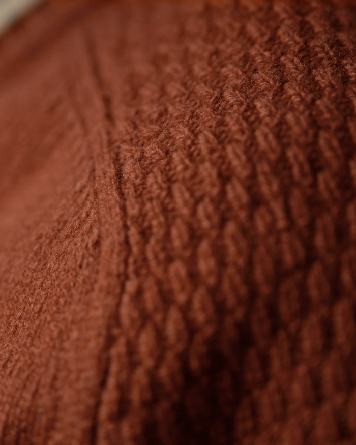 Bombay Brown Coloured Harkila Vincent Merino V-Neck Pullover on white background #colour_bombay-brown