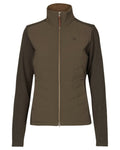 Willow Green Coloured Harkila Womens Sandhem Pro Insulated Cardigan on white background #colour_willow-green