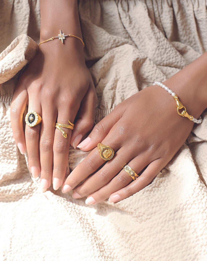 Harris Reed Coiled Serpent Ring | 18ct Gold Plated Rings Missoma