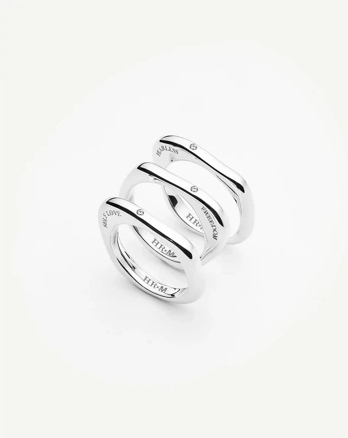 Harris Reed Self-Love Stacking Rings | Silver Plated/Cubic Zirconia Rings Missoma