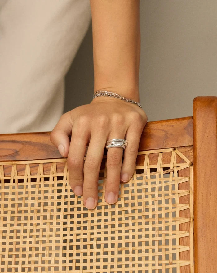 Harris Reed Self-Love Stacking Rings | Silver Plated/Cubic Zirconia Rings Missoma