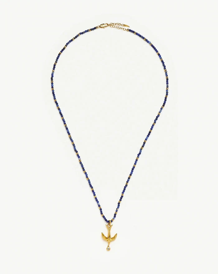 Harris Reed Taking Flight Keepsake Necklace | 18ct Gold Plated/Blue Sodalite Necklaces Missoma