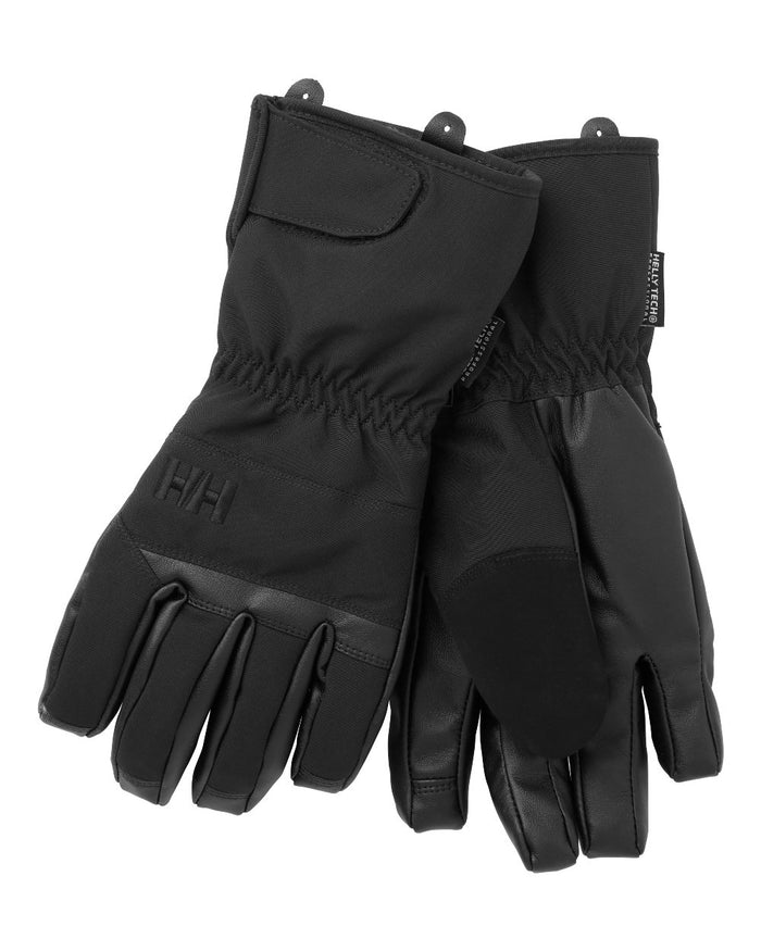 Black Coloured Helly Hansen All Mountain Gloves on white background #colour_black