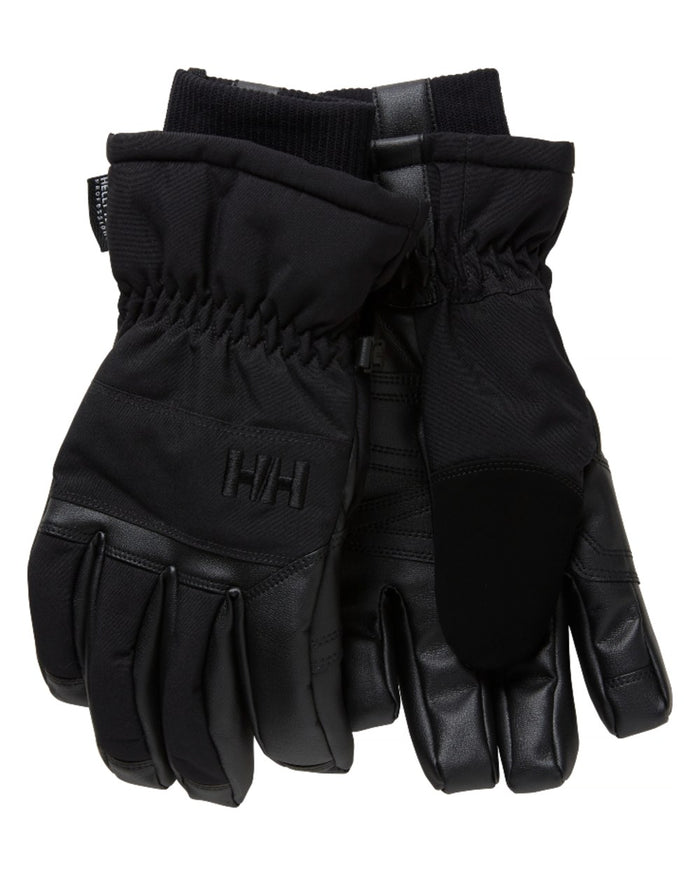 Black Coloured Helly Hansen All Mountain Gloves on white background #colour_black