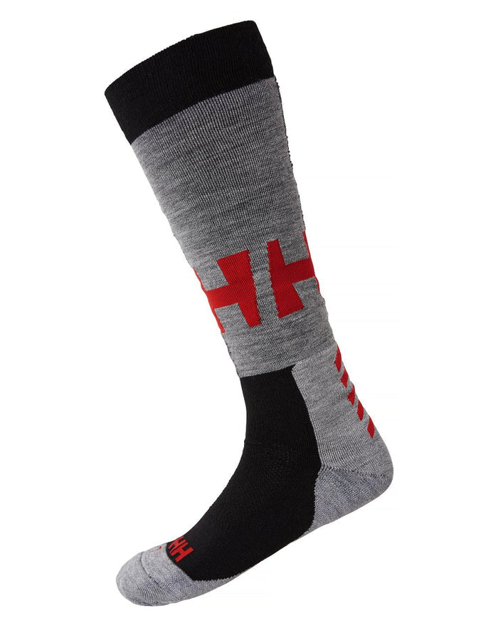 Black Coloured Helly Hansen Alpine Medium Socks on white background #colour_black