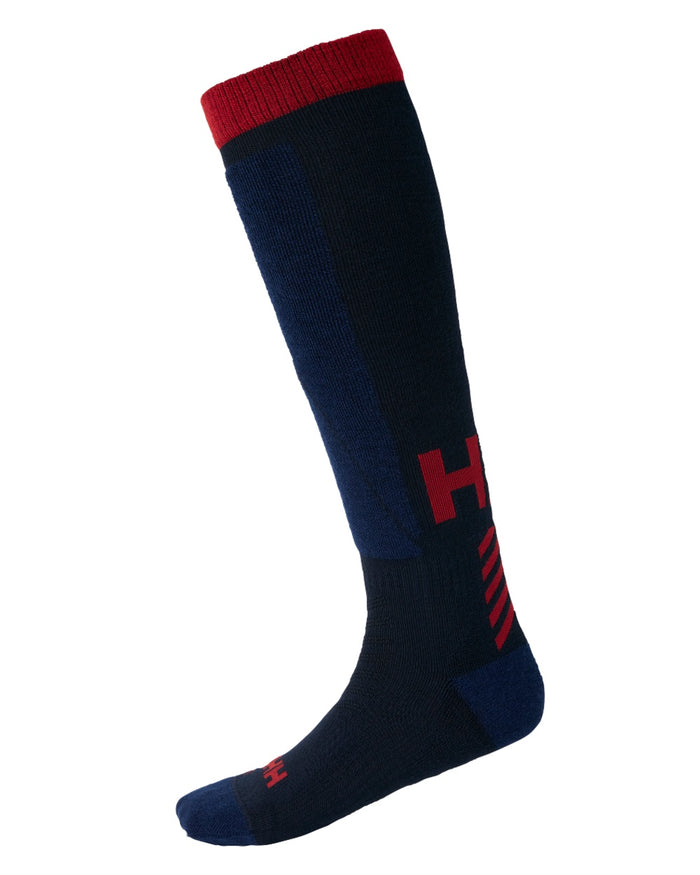 Navy Coloured Helly Hansen Alpine Technical Socks on white background #colour_navy
