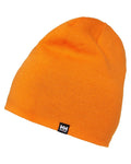 Dark Grey Orange coloured Helly Hansen Classic Reversible Beanie on white background #colour_dark-grey-orange