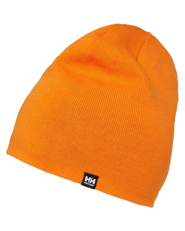 Dark Grey Orange coloured Helly Hansen Classic Reversible Beanie on white background #colour_dark-grey-orange