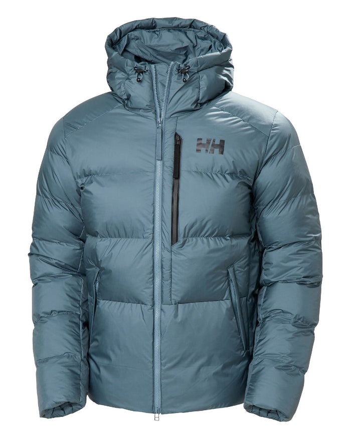 Washed Navy Coloured Helly Hansen Mens Active Winter Parka on white background #colour_washed-navy
