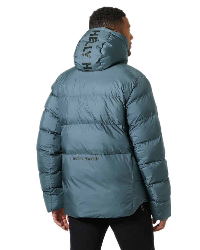 Washed Navy Coloured Helly Hansen Mens Active Winter Parka on white background #colour_washed-navy