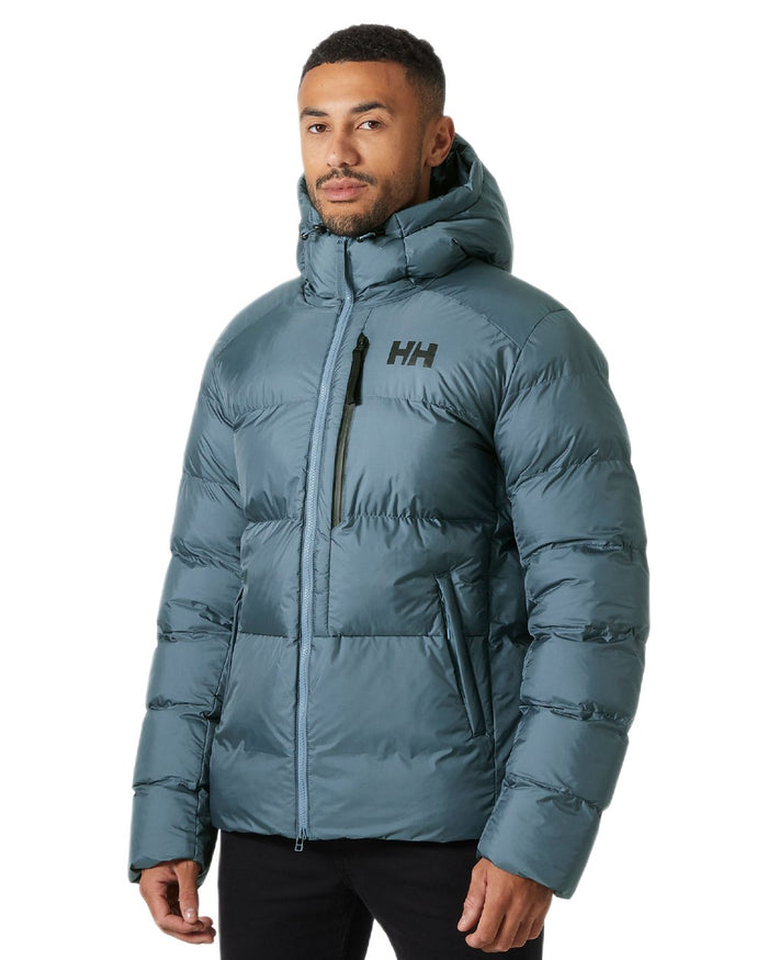 Washed Navy Coloured Helly Hansen Mens Active Winter Parka on white background #colour_washed-navy