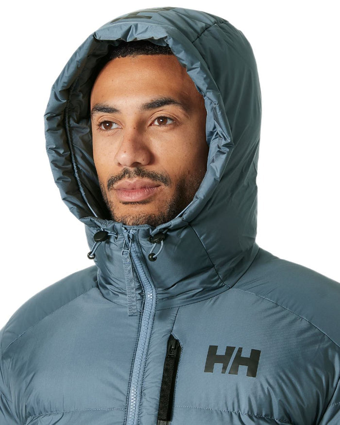 Washed Navy Coloured Helly Hansen Mens Active Winter Parka on white background #colour_washed-navy
