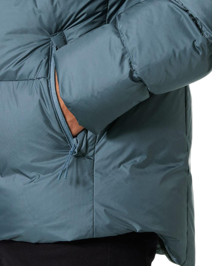 Washed Navy Coloured Helly Hansen Mens Active Winter Parka on white background #colour_washed-navy