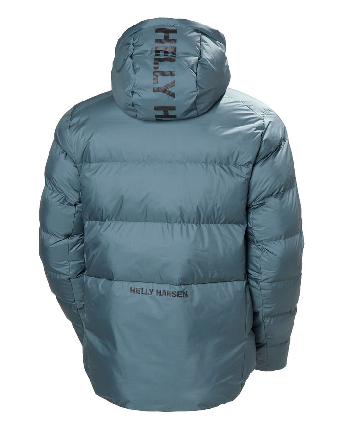Washed Navy Coloured Helly Hansen Mens Active Winter Parka on white background #colour_washed-navy