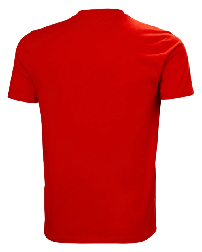 Alert Red Helly Hansen Mens Box T-Shirt 2.0 on white background #colour_alert-red