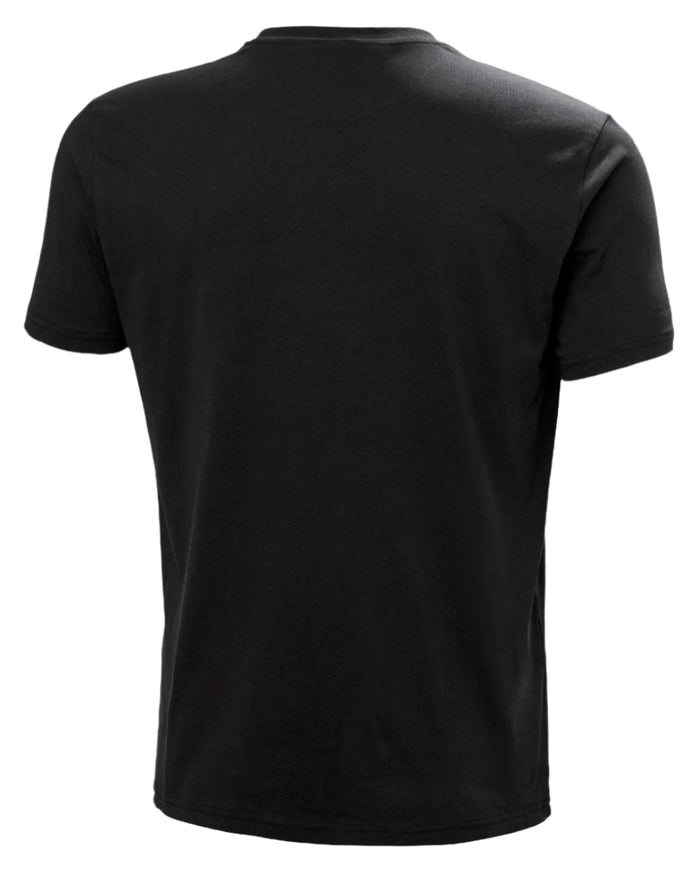 Black Helly Hansen Mens Box T-Shirt 2.0 on white background #colour_black