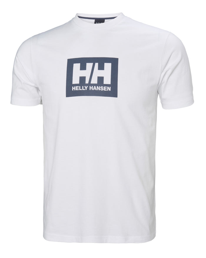 White Helly Hansen Mens Box T-Shirt 2.0 on white background #colour_white