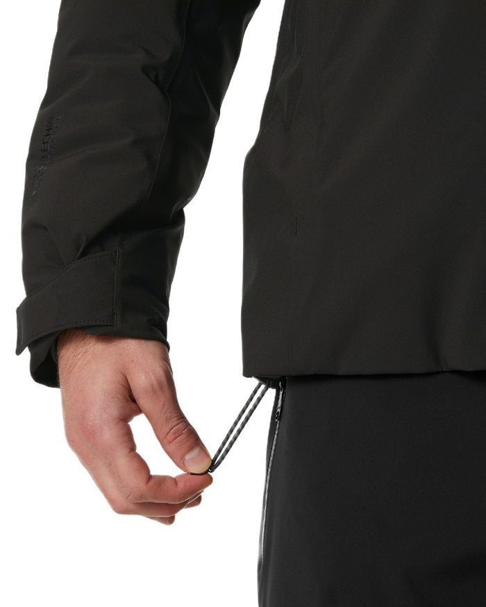 Black Coloured Helly Hansen Mens Carv Lifaloft 2.0 Jacket on white background #colour_black