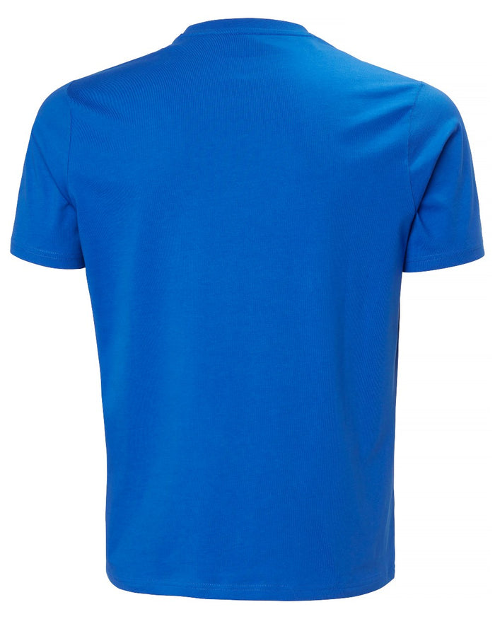 Cobalt coloured Helly Hansen Mens Core Graphic T-Shirt 2.0 on white background #colour_cobalt