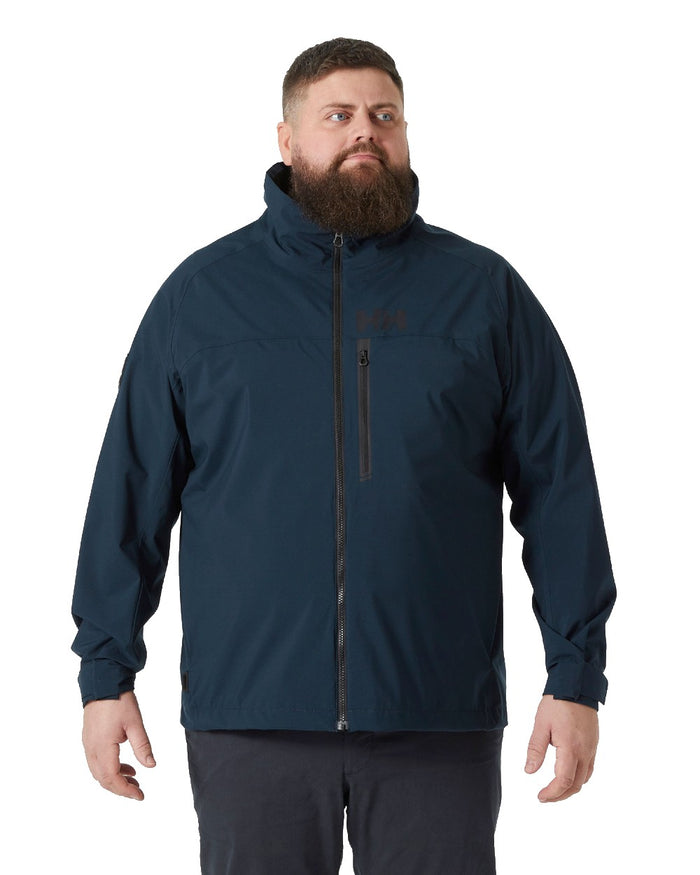 Navy coloured Helly Hansen Mens HP Racing Sailing Jacket on white background #colour_navy