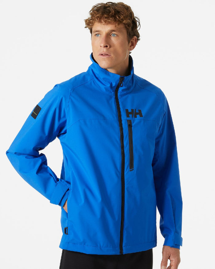 Cobalt 2.0 coloured Helly Hansen Mens HP Racing Sailing Jacket on grey background #colour_cobalt-2-0