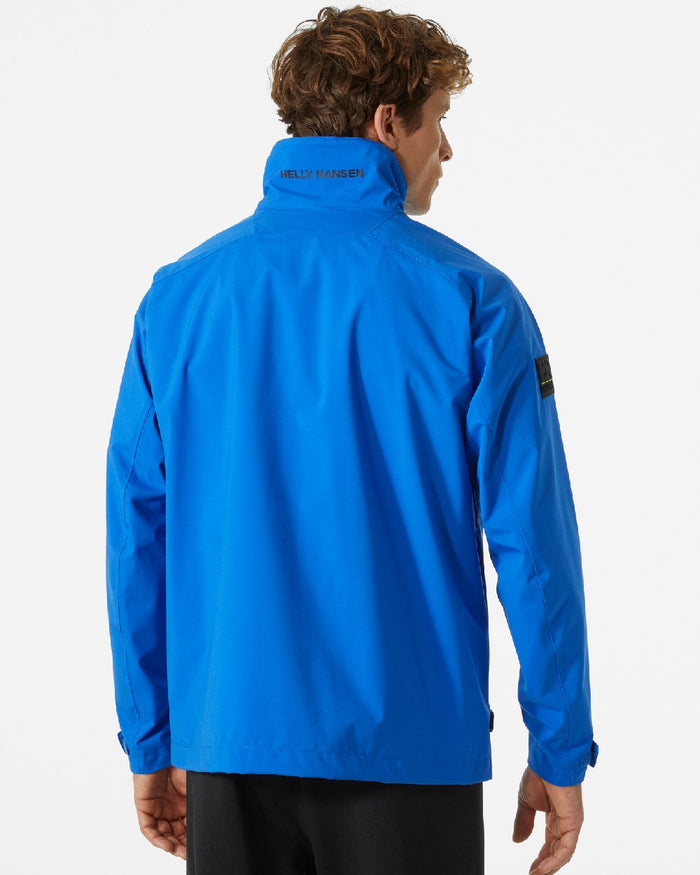 Cobalt 2.0 coloured Helly Hansen Mens HP Racing Sailing Jacket on grey background #colour_cobalt-2-0