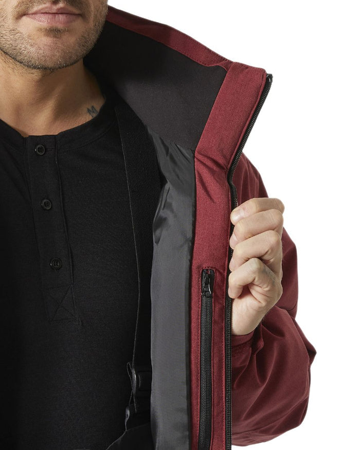 Mars Red Coloured Helly Hansen Mens Juniper 3.0 Jacket on white background #colour_mars-red