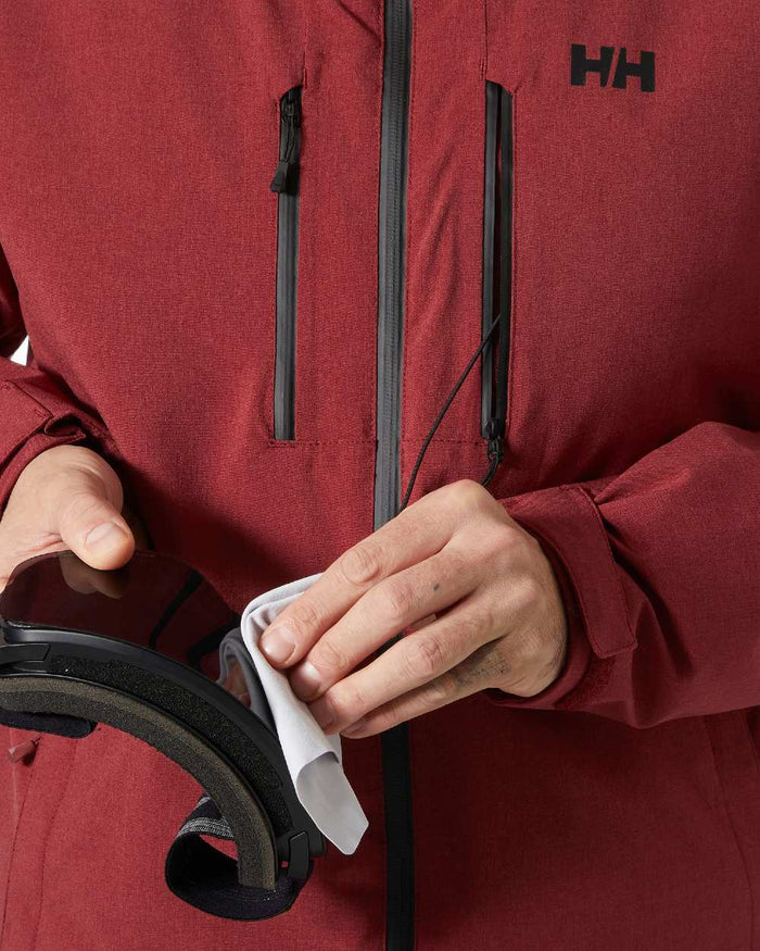 Mars Red Coloured Helly Hansen Mens Juniper 3.0 Jacket on white background #colour_mars-red