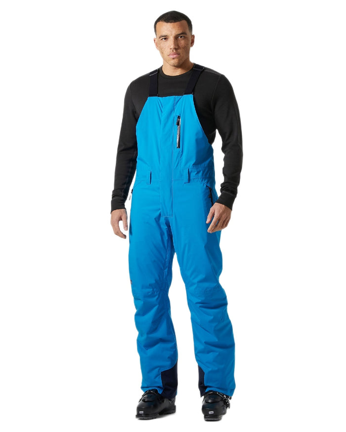 Neptune Blue Coloured Helly Hansen Mens Legendary Insulated Bib Pants on white background #colour_neptune-blue