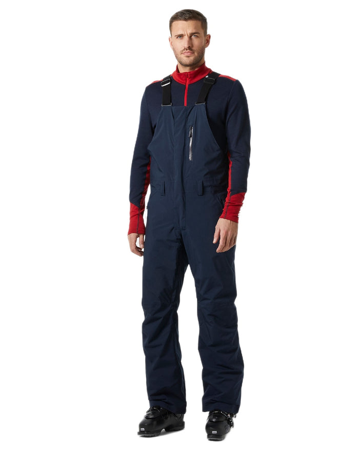 Navy Coloured Helly Hansen Mens Legendary Insulated Bib Pants on white background #colour_navy