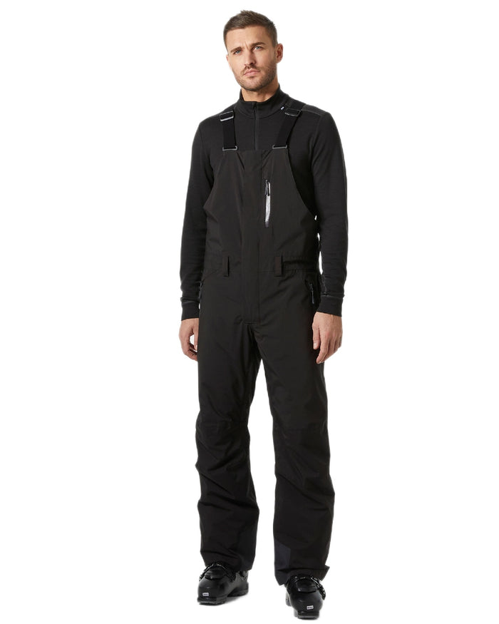 Black Coloured Helly Hansen Mens Legendary Insulated Bib Pants on white background #colour_black