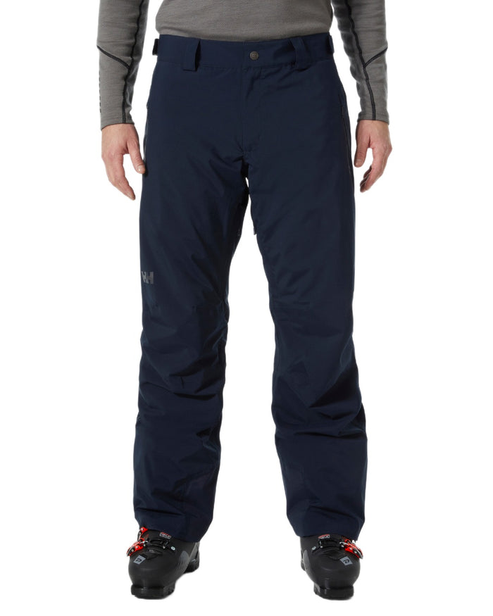 Navy Coloured Helly Hansen Mens Legendary Insulated Ski Pants on white background #colour_navy