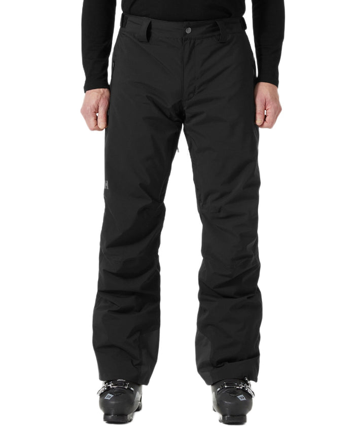 Black Coloured Helly Hansen Mens Legendary Insulated Ski Pants on white background #colour_black